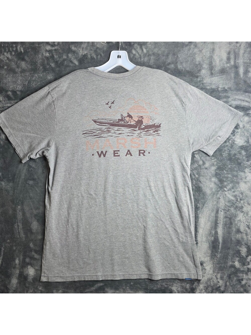 Marsh Wear Ride The Tide Mens Graphic T-Shirt Sz Large ( stained )